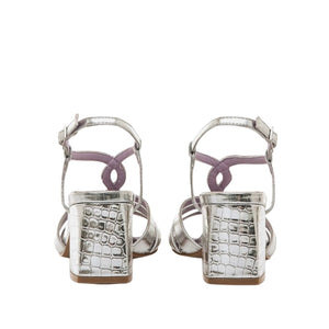 Mariamare  Metallic Strappy Block Heels
