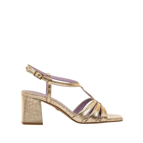 Mariamare  Metallic Strappy Block Heels