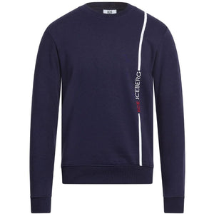 Iceberg Logo Stripe Crewneck Sweatshirt