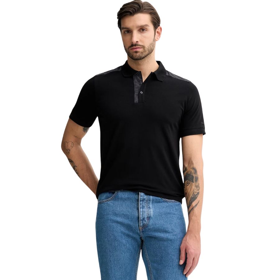 Karl Lagerfeld Monogram Detail Polo Shirt