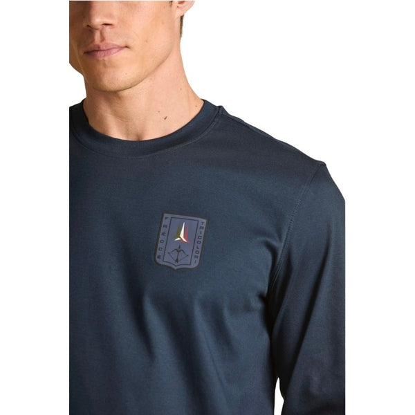 Aeronautica Militare Long-sleeve mercerized cotton t-shirt