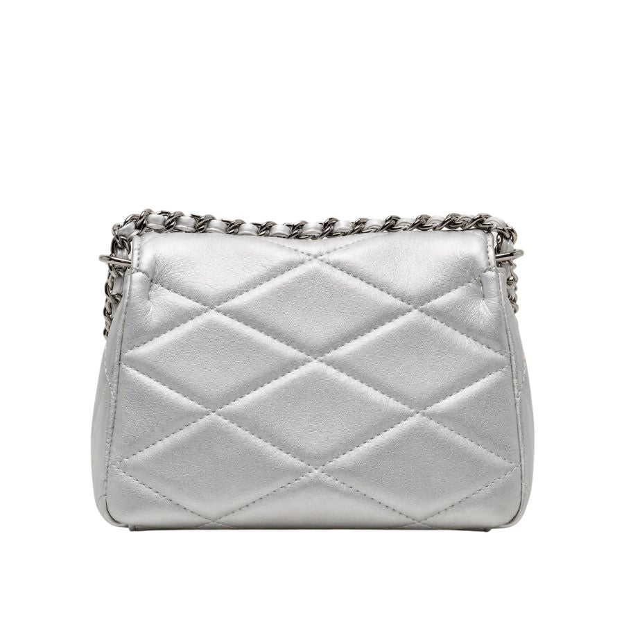 Gaëlle Paris metallic quilted shoulder bag with chain detail