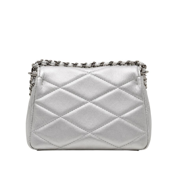 Gaëlle Paris metallic quilted shoulder bag with chain detail