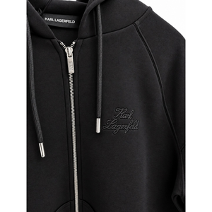Karl Lagerfeld Signature Zip-Up Hoodie