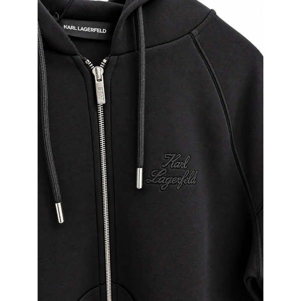 Karl Lagerfeld Signature Zip-Up Hoodie