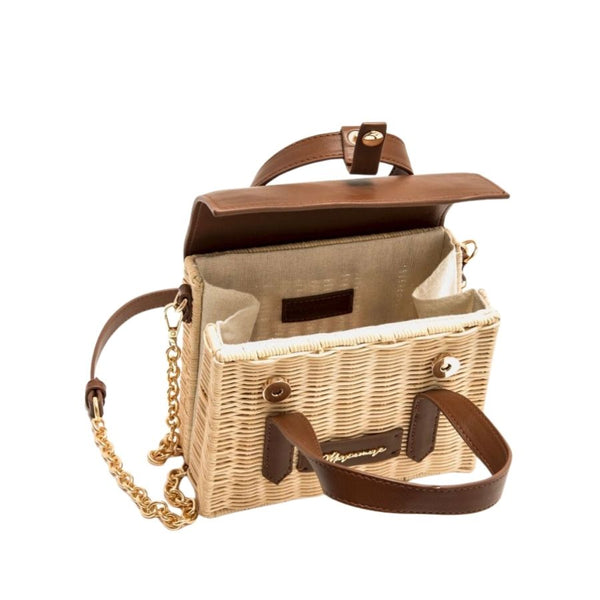 Mariamare  Woven Top Handle Bag