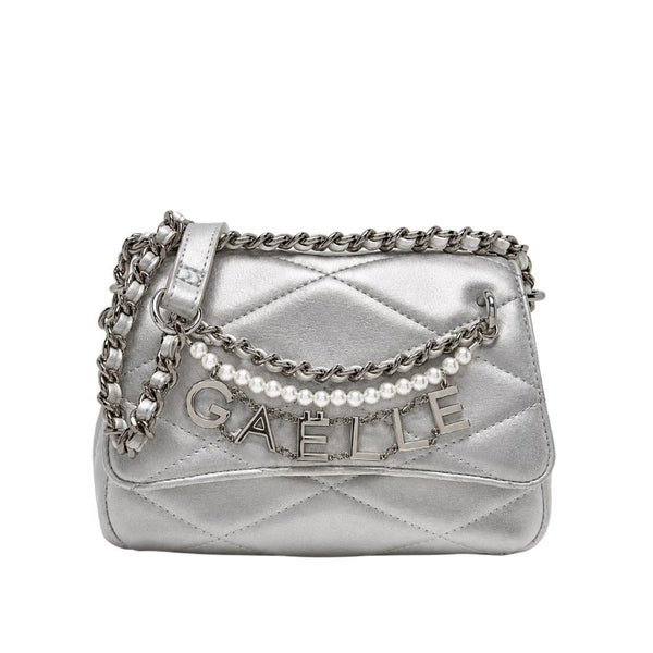 Gaëlle Paris metallic quilted shoulder bag with chain detail