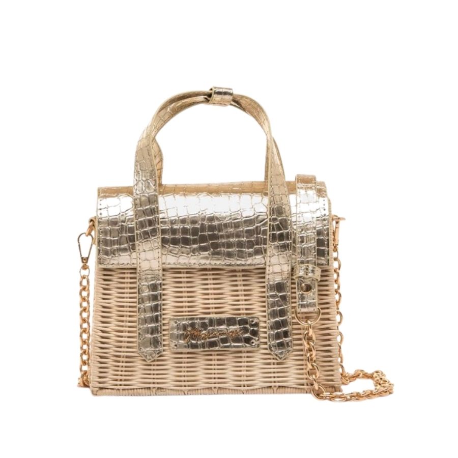 Mariamare  Woven Top Handle Bag
