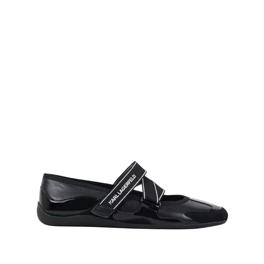 Karl Lagerfeld Leather Mary Jane Ballet Flats