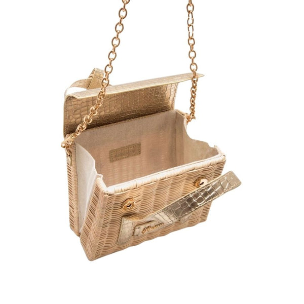 Mariamare  Woven Top Handle Bag