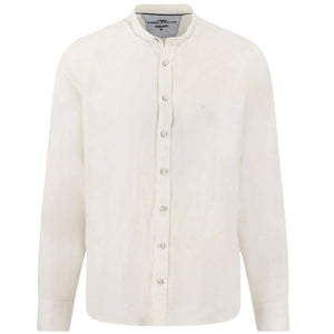 Fynch Hatton Linen Shirt with Chinese Collar