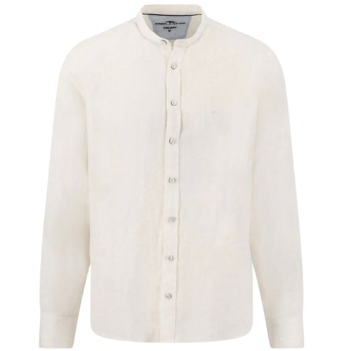 Fynch Hatton Linen Shirt with Chinese Collar
