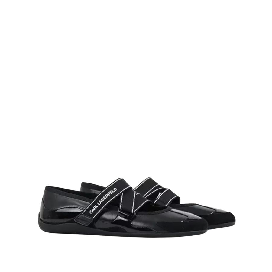 Karl Lagerfeld Leather Mary Jane Ballet Flats