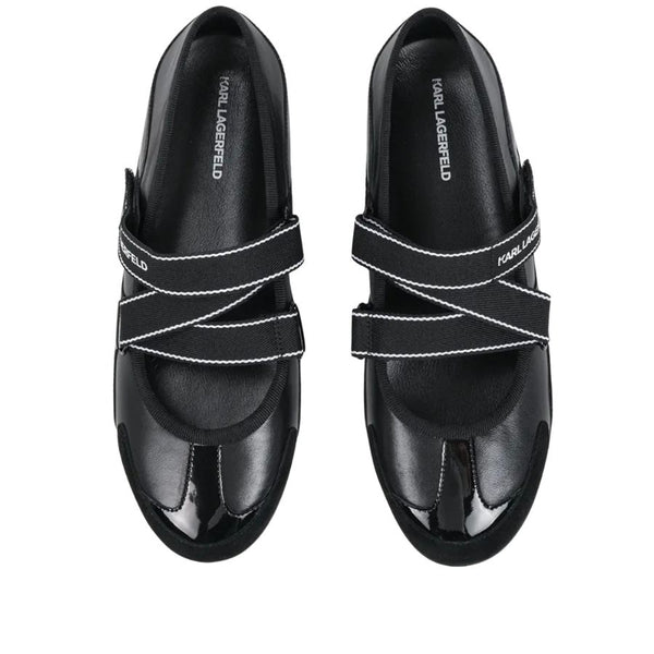 Karl Lagerfeld Leather Mary Jane Ballet Flats