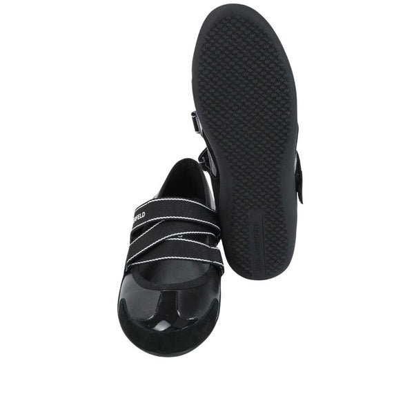 Karl Lagerfeld Leather Mary Jane Ballet Flats