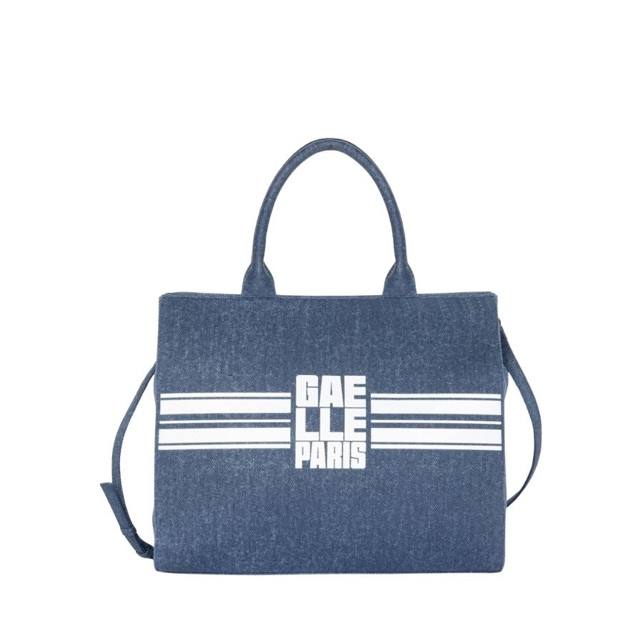 Gaëlle Paris denim tote bag with logo print