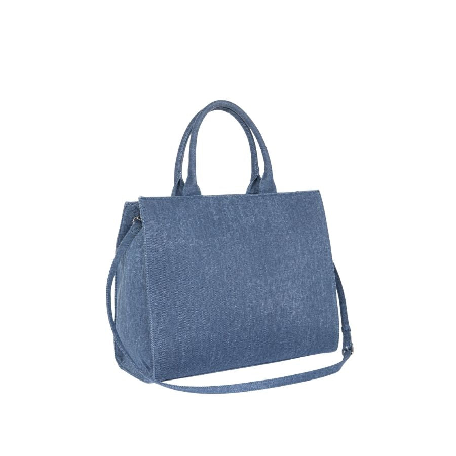 Gaëlle Paris denim tote bag with logo print