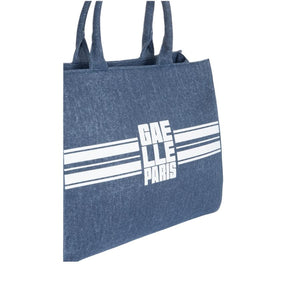 Gaëlle Paris denim tote bag with logo print