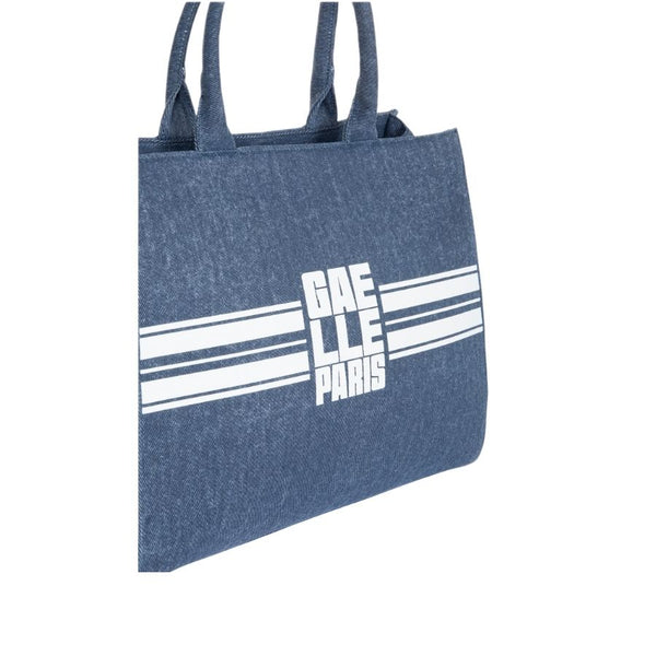 Gaëlle Paris denim tote bag with logo print