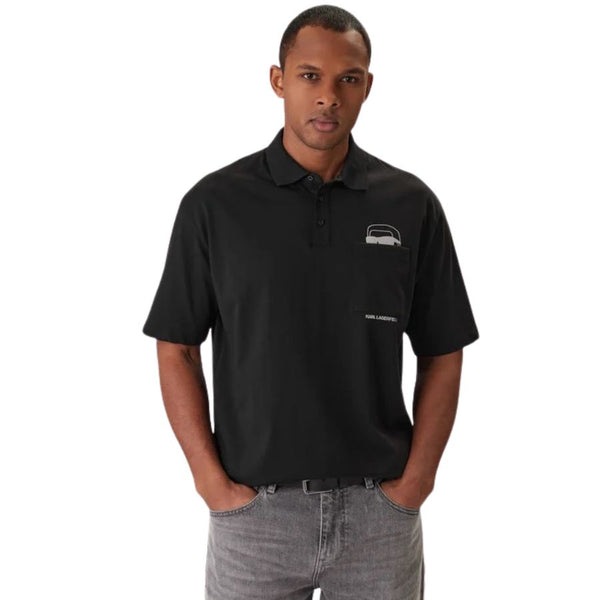 Karl Lagerfeld Polo Chest Pocket & Logo Print