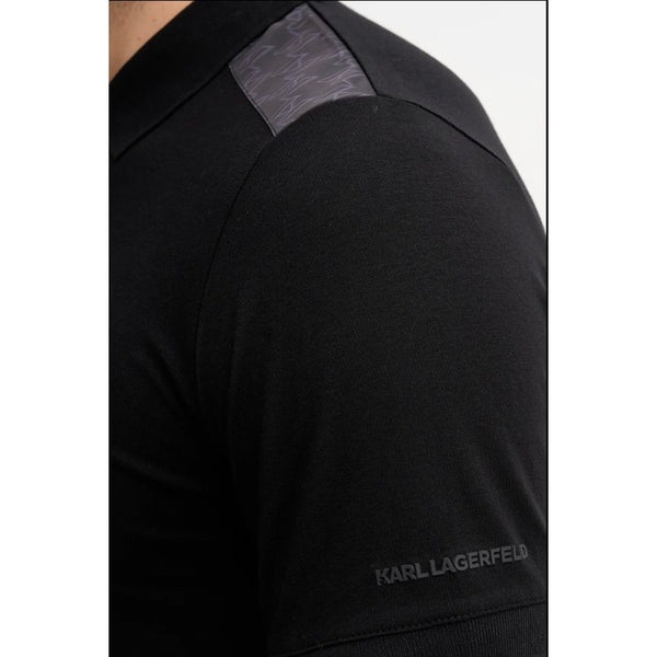 Karl Lagerfeld Monogram Detail Polo Shirt