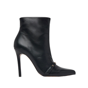 Just Cavalli Black Pointed-Toe Ankle Boots