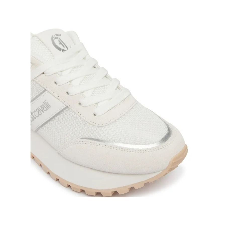 Just Cavalli White Platform Sneakers