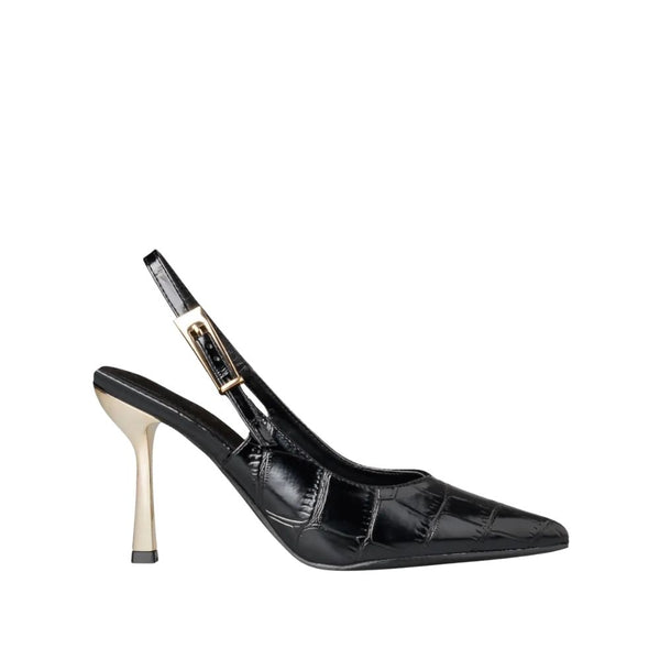 Envie Croc-Effect Slingback Heels