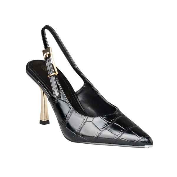 Envie Croc-Effect Slingback Heels