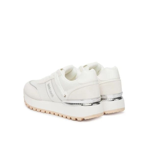 Just Cavalli White Platform Sneakers