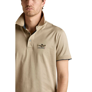 Aeronautica Militare Mercerized cotton polo shirt