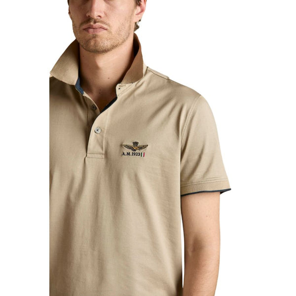 Aeronautica Militare Mercerized cotton polo shirt