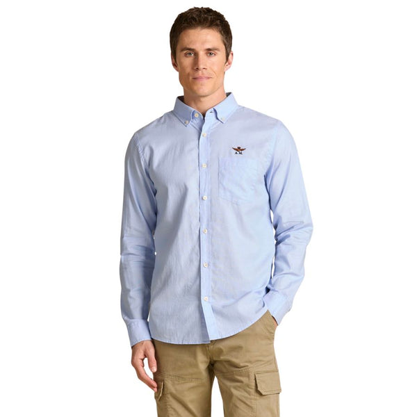 Aeronautica Militare Chambray shirt with chest pocket