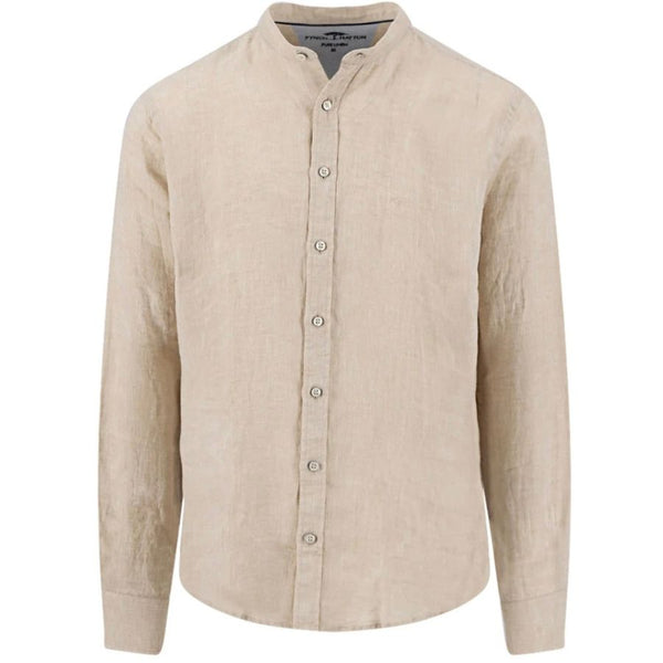 Fynch Hatton Linen Shirt with Chinese Collar