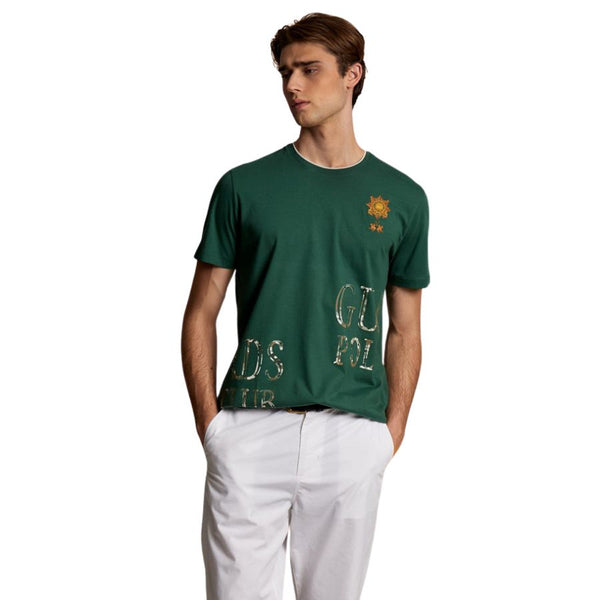 La Martina jersey T-shirt with Guards print