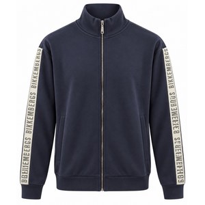 Bikkembergs Logo Tape Track Zip - Up Hoodie