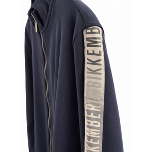 Bikkembergs Logo Tape Track Zip - Up Hoodie