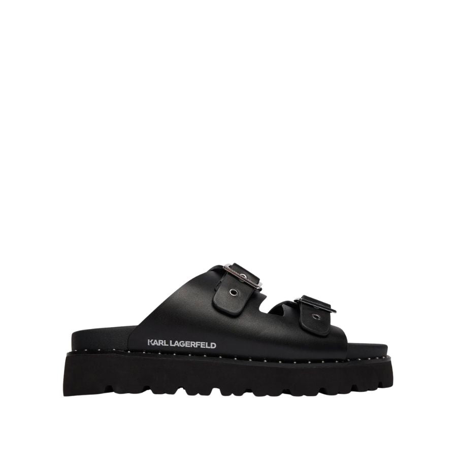 Karl Lagerfeld Double Buckle Platform Slide