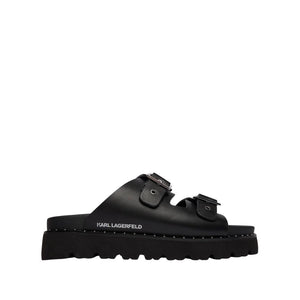 Karl Lagerfeld Double Buckle Platform Slide