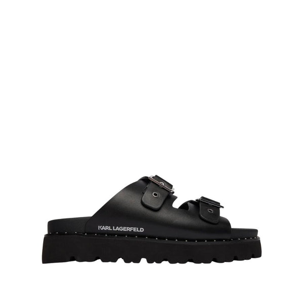 Karl Lagerfeld Double Buckle Platform Slide