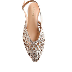 Gioseppo Braided Leather Slingback Heels