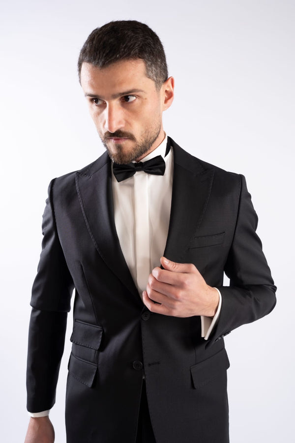 Wool Tuxedo Black Suit