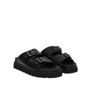 Karl Lagerfeld Double Buckle Platform Slide