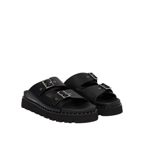 Karl Lagerfeld Double Buckle Platform Slide