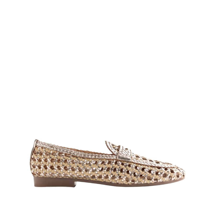 Gioseppo Shiny Braided Leather Loafers