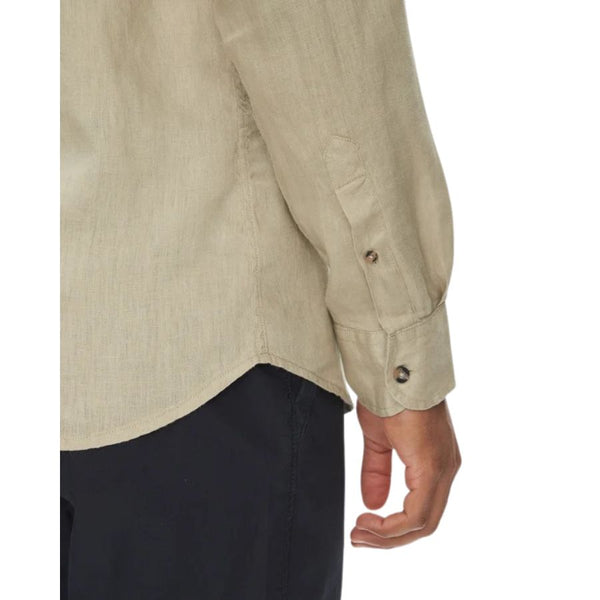 Aeronautica Militare Linen Button-Up Long Sleeve Shirt