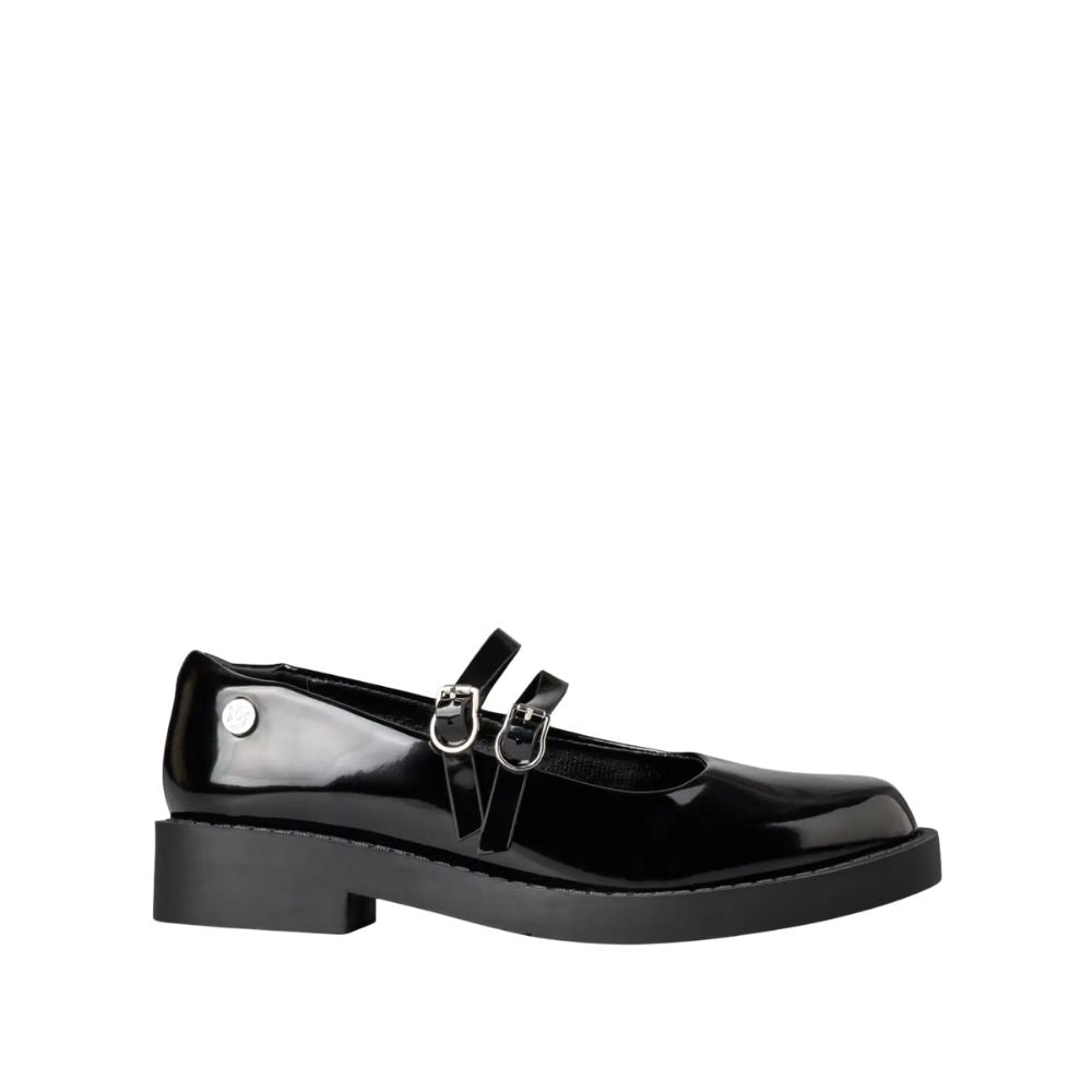 Envie Patent-Effect Double-Strap Mary Jane Shoes