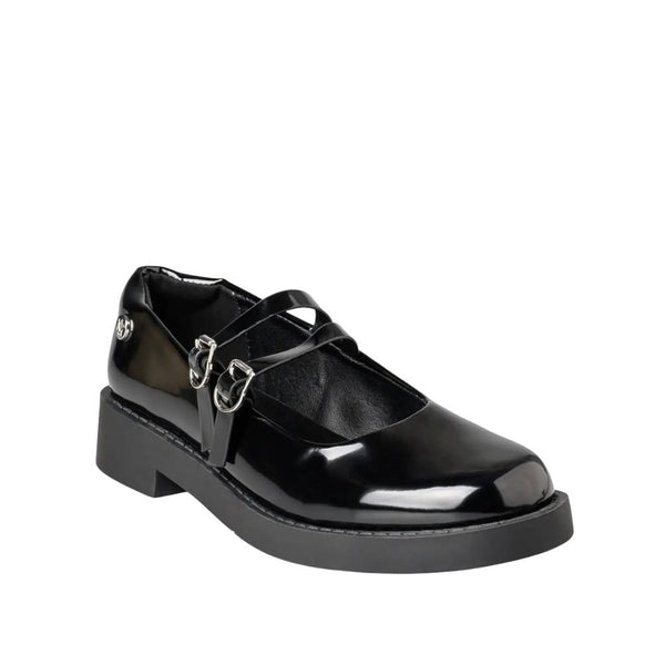 Envie Patent-Effect Double-Strap Mary Jane Shoes