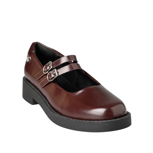 Envie Patent-Effect Double-Strap Mary Jane Shoes
