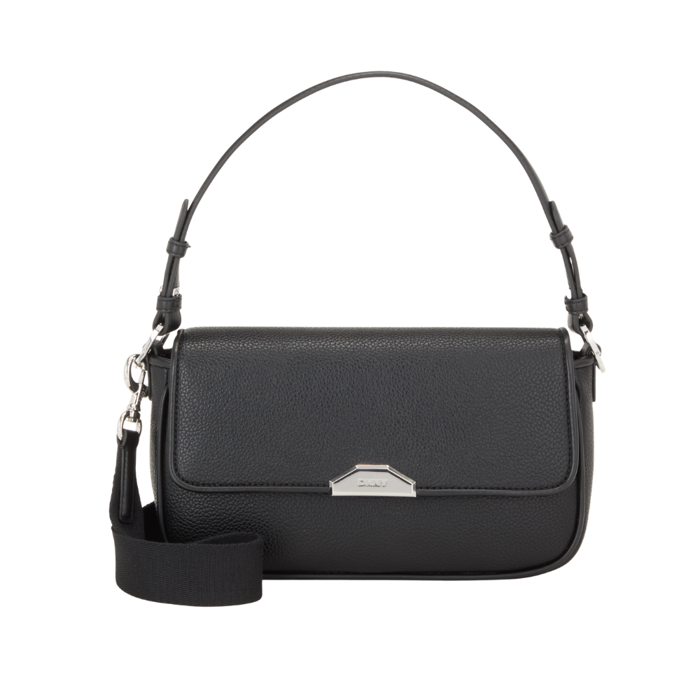 DKNY Flap with Silver-Tone Hardware